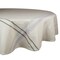 CC Home Furnishings Neutral Taupe and Gray French Striped Pattern Round Tablecloth 70"